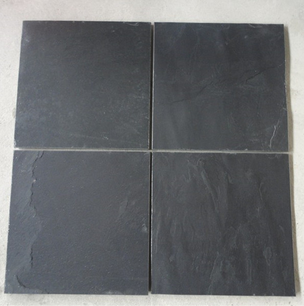 Black slate tiles